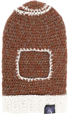 Vitelli Pasamontañas tejido de crochet con costuras en contraste