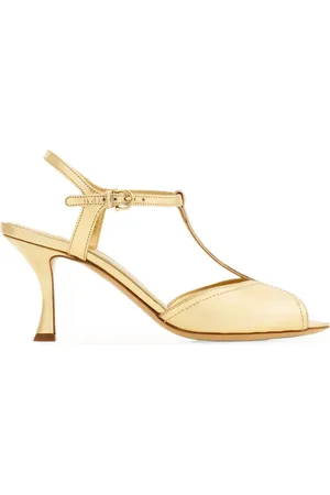Salvatore Ferragamo Sandalias con tira en T y tacón de 70mm