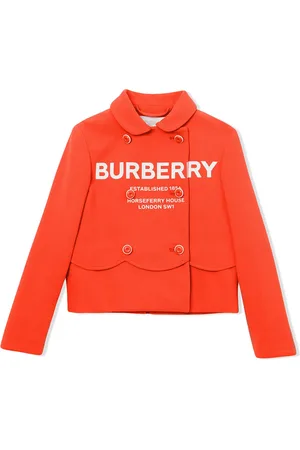 Burberry Chamarra con doble botonadura y logo