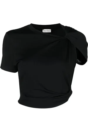 MAGDA BUTRYM Playera corta con cuello asimétrico
