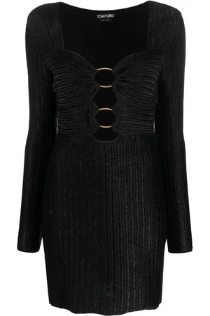 Tom Ford Vestido corto con cuello de corazón
