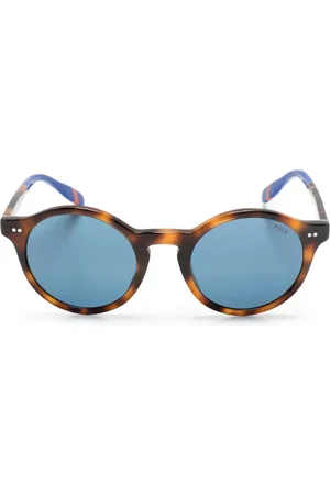 Ralph Lauren Lentes del sol con armazón redonda estilo carey
