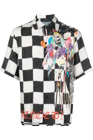 AMIRI Camisa de seda con estampado gráfico