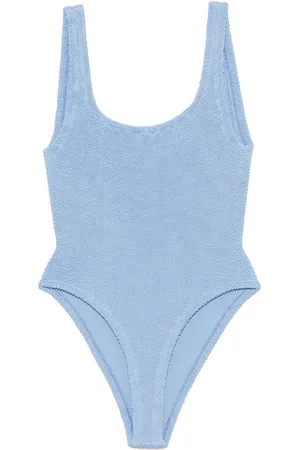 Hunza G Traje de baño con cuello cuadrado