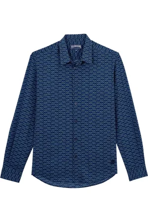Vilebrequin Camisa con estampado de malla