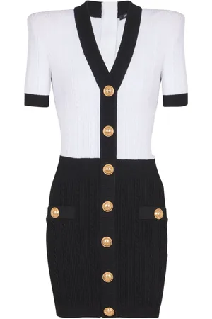 Balmain Vestido en tejido de ochos