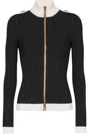 Balmain Cárdigan tejido de canalé