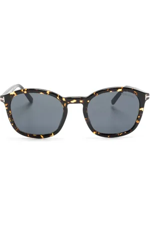 Tom Ford Lentes de sol con armazón estilo carey