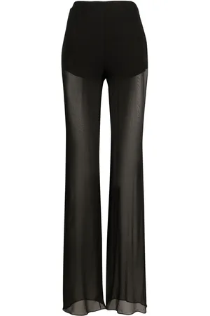 Nensi Dojaka Pantalones de seda semitransparentes