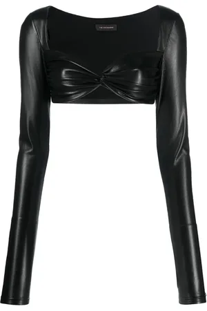 The Andamane Top estilo bandeau manga larga
