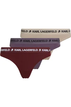 Karl Lagerfeld Pack de tres tangas con logo estampado