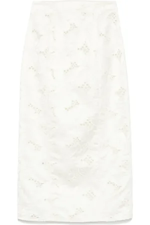 GENNY Falda midi con bordado floral