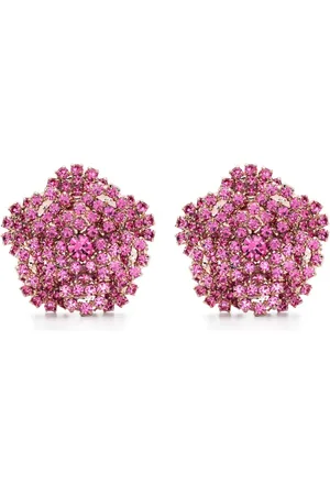 MAGDA BUTRYM Aretes de clip con detalles de cristal