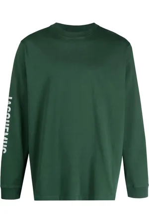 Jacquemus Playera manga larga con logo estampado