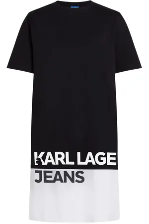 Karl Lagerfeld Vestido corto con diseño de dos tonos