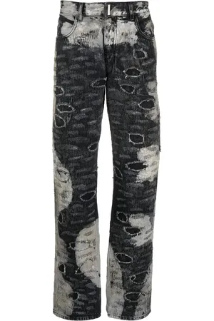Givenchy Pantalones rectos con efecto envejecido