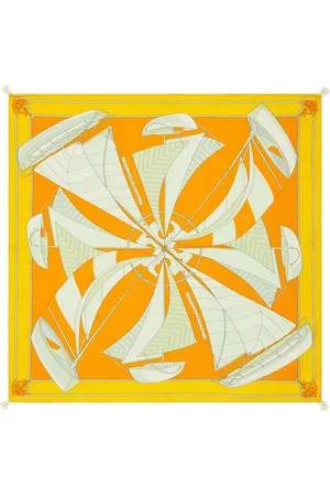 Tory Burch Mascada cuadrada con veleros estampados