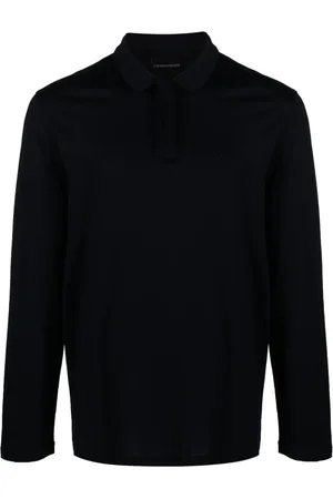 Emporio Armani Playera tipo polo con logo en relieve