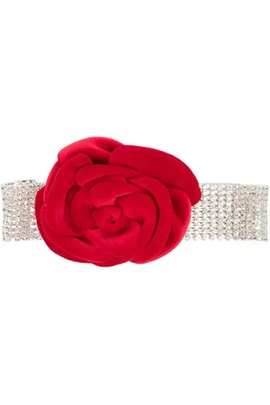MAGDA BUTRYM Gargantilla de terciopelo con rosas