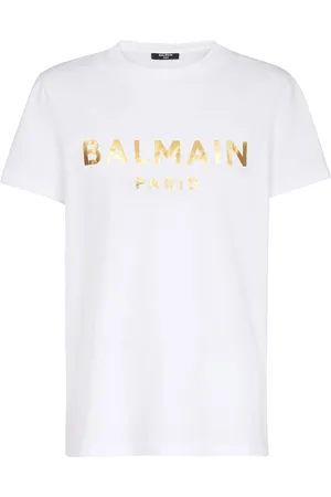Balmain Playera manga corta con logo estampado