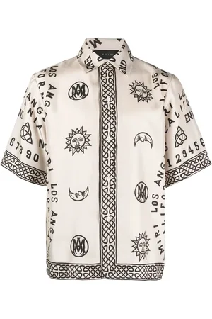 AMIRI Camisa de seda con estampado de Ouija Board