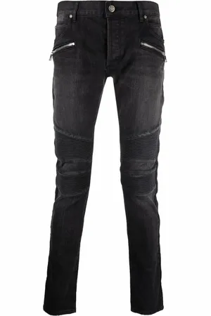 Balmain Jeans slim con paneles de canalé