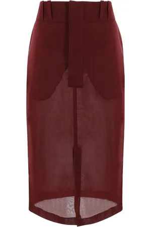 Saint Laurent Falda lápiz de seda