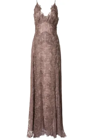 Alberta Ferretti Vestido con encaje bordado