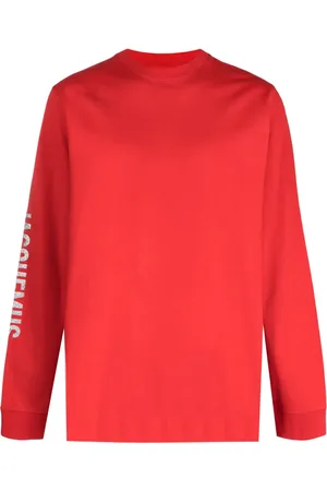 Jacquemus Playera manga larga con logo estampado