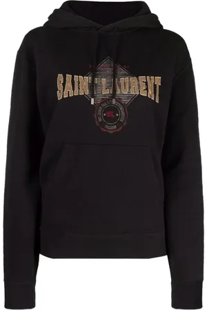 Saint Laurent Hoodie Empiecement con logo