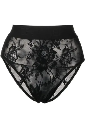 Dolce & Gabbana Calzones de tiro alto con encaje floral