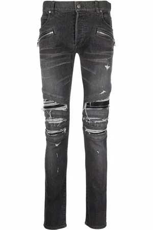 Balmain Skinny jeans con efecto envejecido