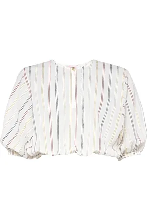 ERES Blusa con mangas farol y motivo de rayas