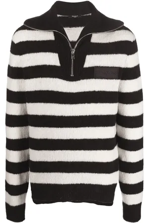 Balmain Suéter de tejido a rayas horizontales