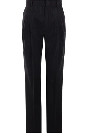 Saint Laurent Pantalones acampanados con rayas estampadas