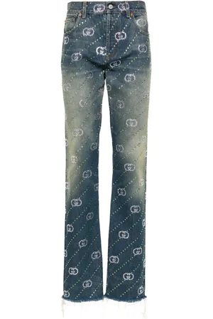 Gucci Jeans rectos con motivo Interlocking G