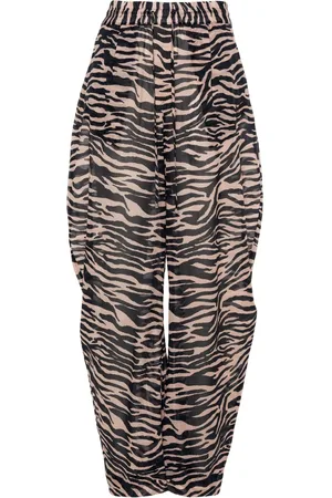 The Attico Pantalones con estampado de cebra