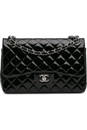 CHANEL 2014 Jumbo Classic Patent Double Flap shoulder bag