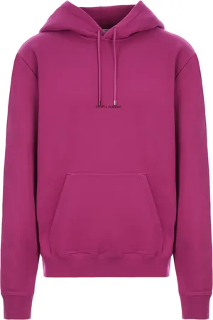 Saint Laurent Hoodie oversize con logo estampado