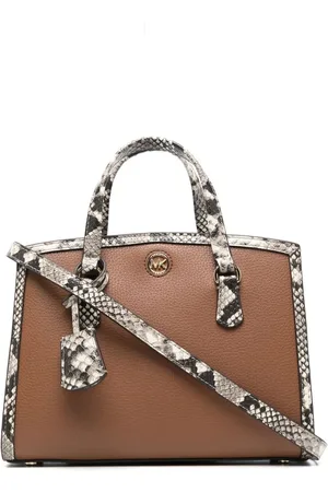 Michael Kors Bolsa de mano con estampado de piel de serpiente