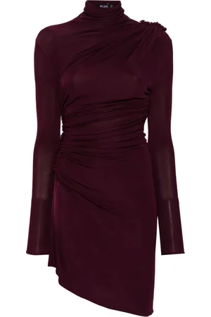 Atlein Vestido midi con diseño fruncido