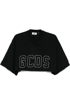 GCDS Playera con logo y detalles de cristal