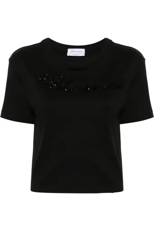 BLUMARINE Playera con detalles de strass