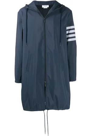 Thom Browne Parka con capucha y detalle de cuatro rayas