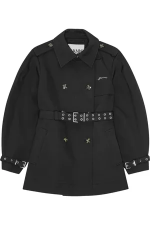 Ganni Gabardina con mangas farol
