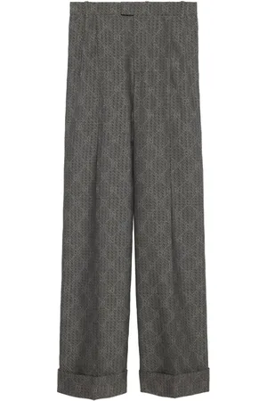 Gucci Pantalones anchos con motivo GG