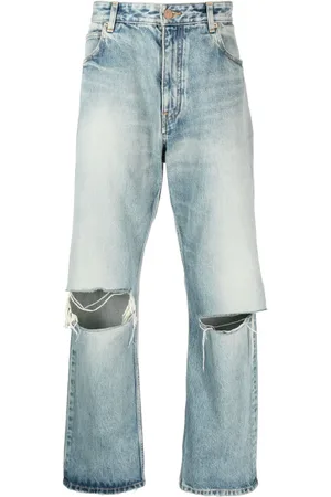 Balenciaga Jeans anchos con efecto envejecido