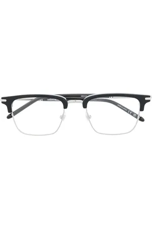 Montblanc Lentes de sol con puente en contraste