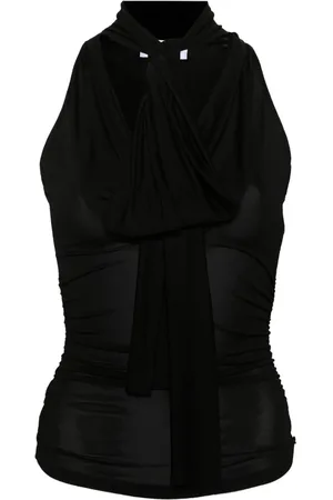 BLUMARINE Top sin mangas fruncido
