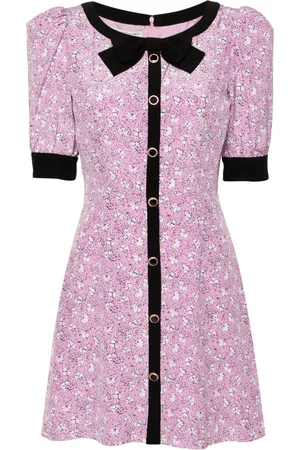 Alessandra Rich Vestido corto con detalle de moño